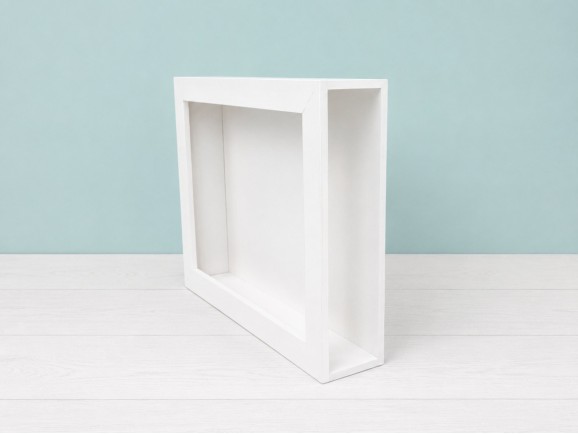 White wooden frame box 38x29.5x7.5 cm. for album Ref.PCA38B1