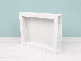 White wooden frame box 38x29.5x7.5 cm. for album Ref.PCA38B1