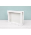 White wooden frame box 38x29.5x7.5 cm. for album Ref.PCA38B1