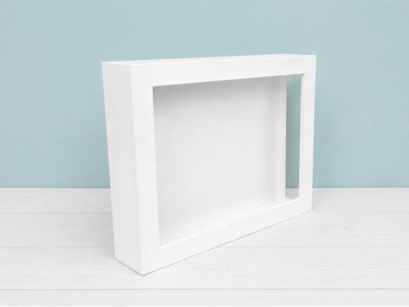 White wooden frame box 38x29.5x7.5 cm. for album Ref.PCA38B1