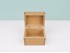 Wooden box 14x10x13 cm. varnished with hinge and magnet Ref.PC07PV