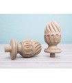 Remate Piña de madera tallada Ø9 cm. Ref.355P