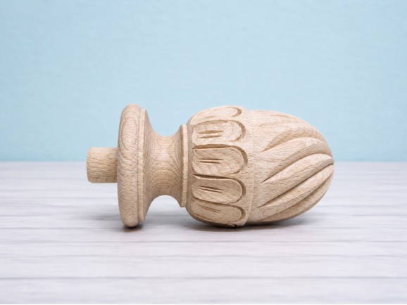 Wooden pineapple finial, carved, Ø9 cm. Ref.355P
