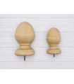 Smooth wooden acorn finial, 2 sizes Ref.ST20F