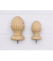 Grooved wooden acorn finial, 2 sizes, Ref.ST20RF