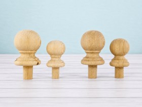 Wooden ball finial made of pine and beech, 2 sizes, Ref.351-353