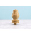 Pineapple finial made of oak wood, Ø9 cm. Ref.352R