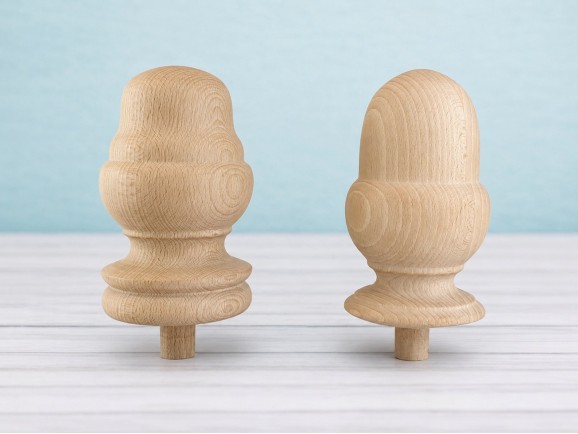 Remate Piña y Bellota de madera Ø9 cm. Ref.352