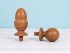 Remates Bola y Piña de madera sapelly Ø6,5 cm.Ref.354S