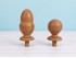 Remates Bola y Piña de madera sapelly Ø6,5 cm.Ref.354S