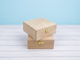 Caja de madera ok c/bisagra y broche 2 medidas Ref.BBOK