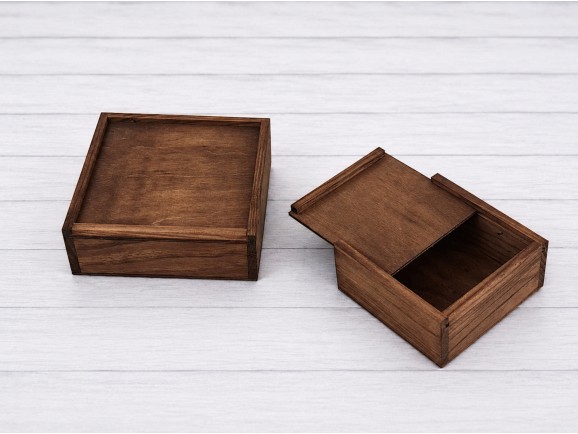 Caja de madera Envejecida 2 medidas c/tapa corredera Marco Ref.P00C01C