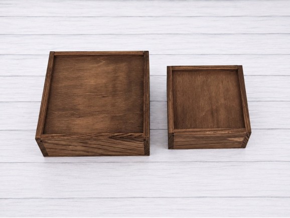 Caja de madera Envejecida 2 medidas c/tapa corredera Marco Ref.P00C01C