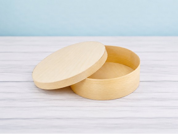 Caja de madera redonda Ø20x6 cm. Ref.DWPL402