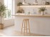 Round wooden bar stool, 70 cm. Ref.AT46002