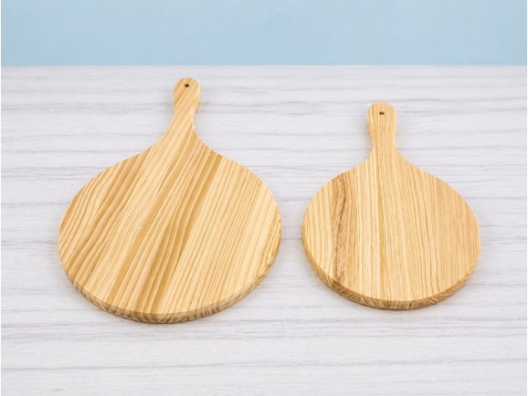 Tabla de madera redonda c/mango 2 medidas Ref.AT041