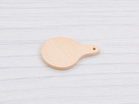 Beech wood board Ø12.5 cm. with handle Ref.DRKD822