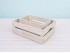 Caja fruta de madera blanca 2 lamas 2 medidas Ref.AT1133