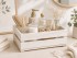 White wooden fruit box, 2 slats, 2 sizes Ref.AT1133