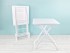 Juego 2 Mesas Auxiliares Plegables Blancas con Soporte Ref.1391B1