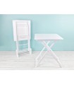 Set of 2 White Folding Side Tables with Stand Ref. 1391B1