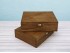 Aged wooden box 33x25x9 cm. with hinge and clasp Ref.PCF82