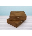 Caja de madera envejecida 33x25x9 cm. c/bisagra y broche Ref.PCF82