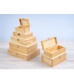 Wooden box with hinge and clasp various sizes Ref.BB