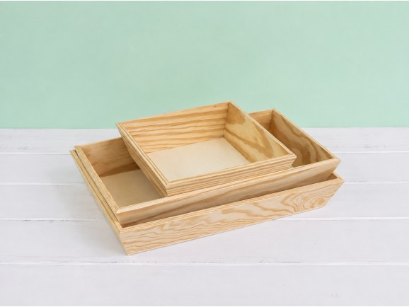 Bandeja de madera inclinada 3 medidas Ref.P1141L