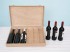 Caja de madera 6 botellas de vino bisagra y broche Ref.6BotBBOK