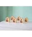 Star wooden house box with windows Ref.PCP1E