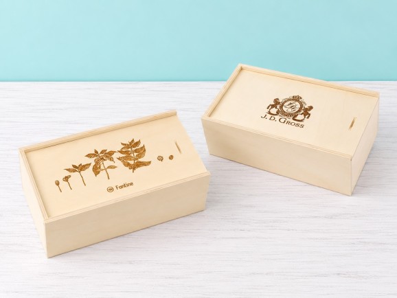 Caja de madera c/tapa corredera varias medidas Ref.TC