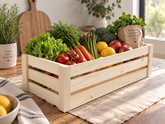 Natural Fruit Box 40x16x12.5 cm. Ref.DRSN103