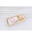 Wooden photo box 13x18 with divider and frame Ref.P1454MS1M