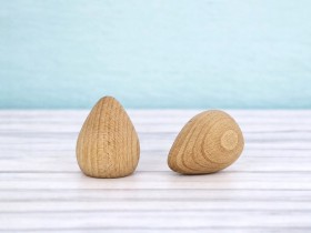 Remate madera haya forma bala 6 cm. Ref.374
