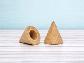 Cone-shaped beech wood finish 6 cm. Ref.376