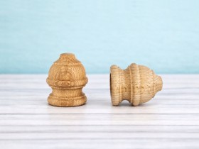 Wooden finish has been turned flat 6 cm. Ref.371A