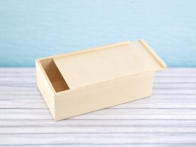 Caja de madera 31x17x10 cm. c/tapa corredera Marco Ref.PC40S