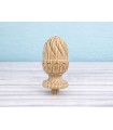 Wooden Pineapple Finial Carved Pine Wood Ø9 cm. Ref.858P