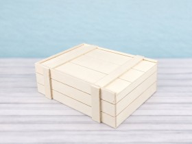 Caja de madera tipo Embalaje 35x27x10 cm. c/tapa corredera Ref.P1454C10RT