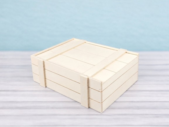 Caja de madera tipo Embalaje 35x27x10 cm. c/tapa corredera Ref.P1454C10RT