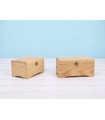 Wooden chest box 19x12.5x10 with feet Ref.P1073P