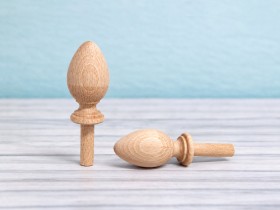 Remate forma Bombilla c/espiga Ref.390
