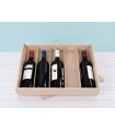 Wooden box for 5 wine bottles sliding lid Ref.5BotTCOK