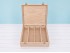 Wooden box for 4 wine bottles with hinge and clasp Ref.4botBBOK