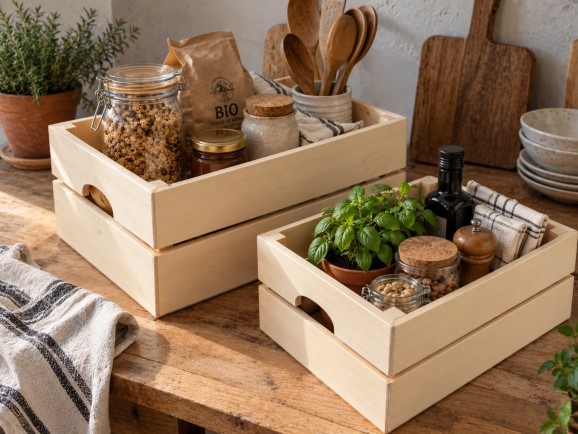 Basket Box with handles 2 sizes Ref.AR1653