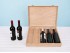 Wooden box for 5 wine bottles with hinge and clasp Ref.5BotBBOK