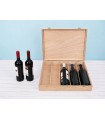Caja de madera 5 botellas de vino Bisagra y Broche Ref.5botBBOK