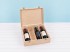 Wooden box for 4 wine bottles with hinge and clasp Ref.4botBBOK