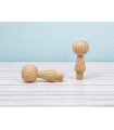 Pine wood peg with ball end 6xØ2 cm with dowel Ref.114